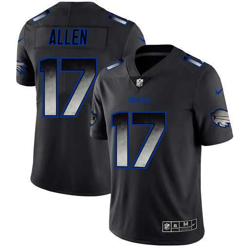 Men Buffalo Bills #17 Allen Nike Teams Black Smoke Fashion Limited NFL Jerseys->los angeles rams->NFL Jersey